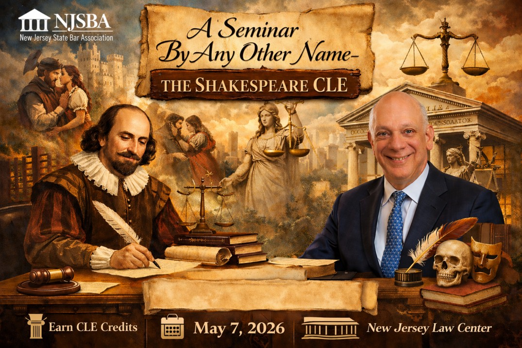 All’s Well That’s Rescheduled — Cohn Lifland Partner Jeffrey W. Herrmann to Present Rescheduled Shakespeare CLE May 7, 2026